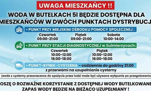 Zdjęcie do PUNKTY DYSTRYBUCJI WODY ZDATNEJ DO PICIA
