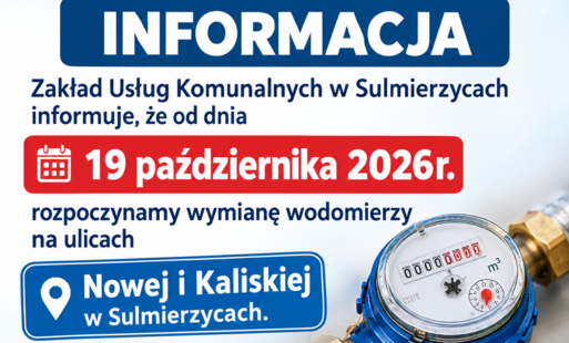 Zdjęcie do Wymiana wodomierzy : ul. Kaliska i Nowa