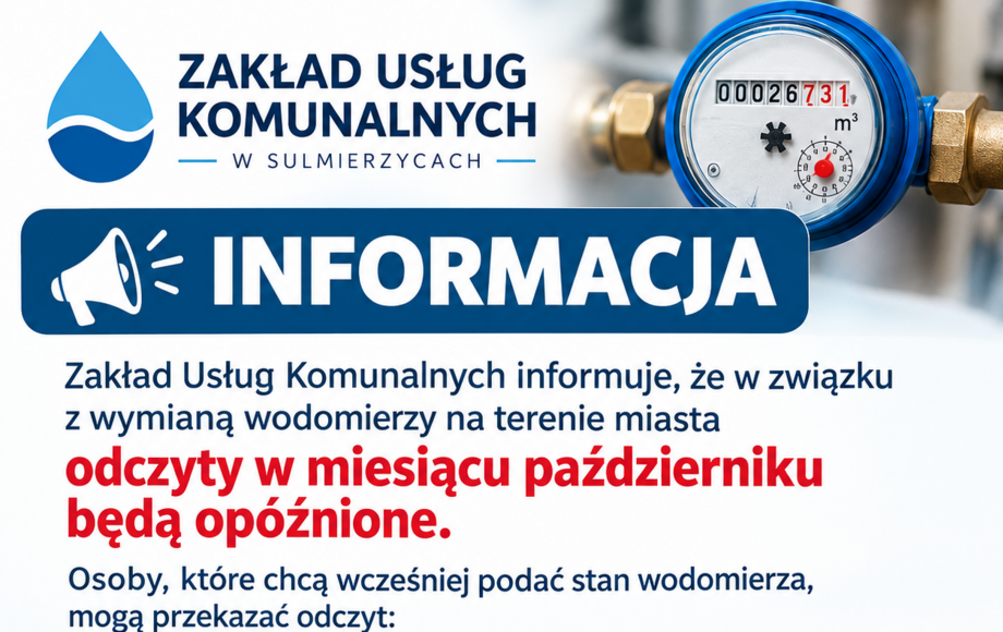 Opóźnienia w odczytach wodomierzy w Sulmierzycach